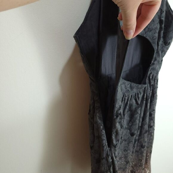 AEO Gray Lace Dress with Rose Gold Ombre - Picture 7 of 11